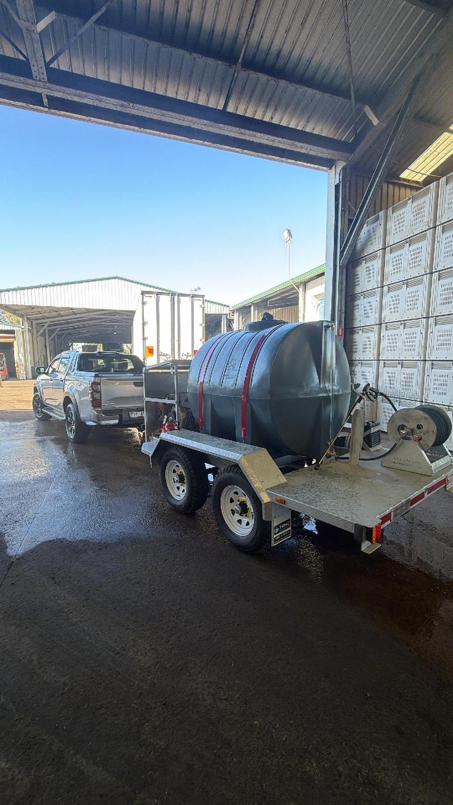 Jacko's mobile water tank trailer and pressure washing rig